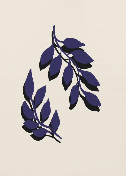 Blauwe twijgen | Canvas