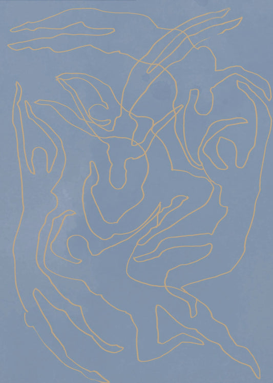 Blauwe zwemmers | Canvas