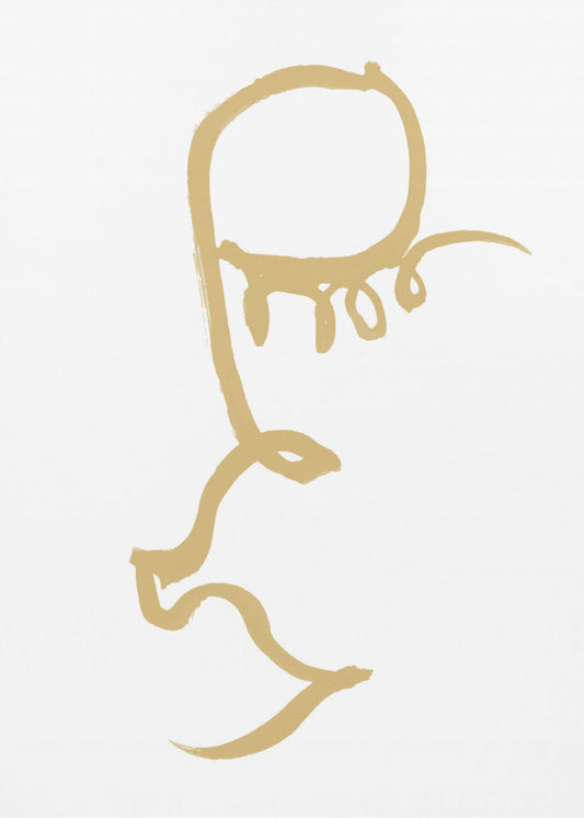 Half Face Goud | Canvas