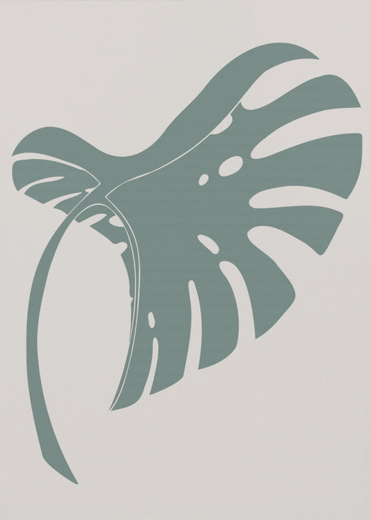 Monstera Gebogen Groen | Canvas