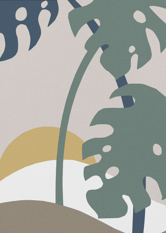Monstera Uitsnede 02 | Canvas