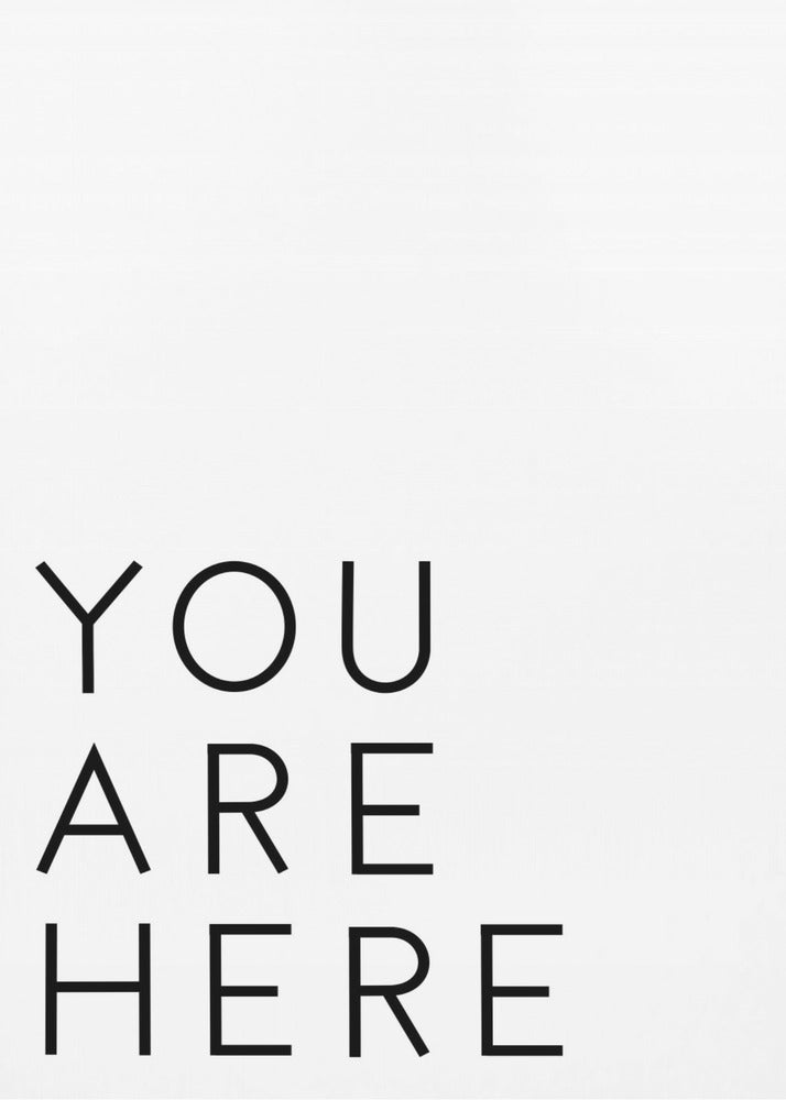 U bent hier | Poster