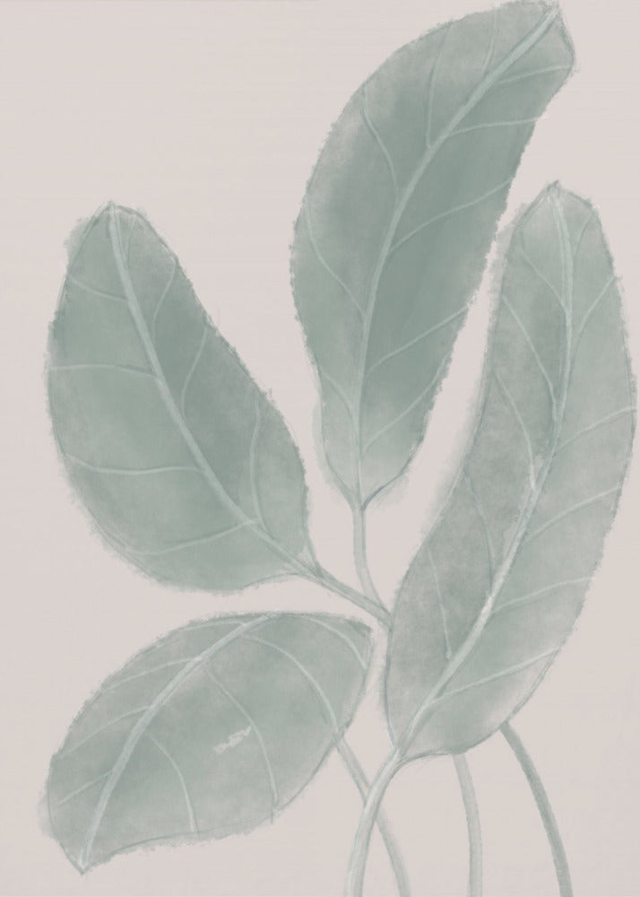 Bladeren Aquarel | Canvas