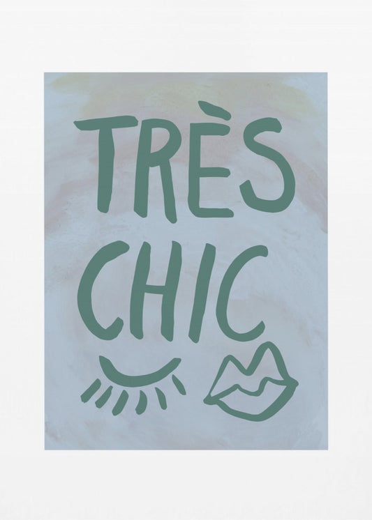 Très Chic Blauw Frame | Canvas