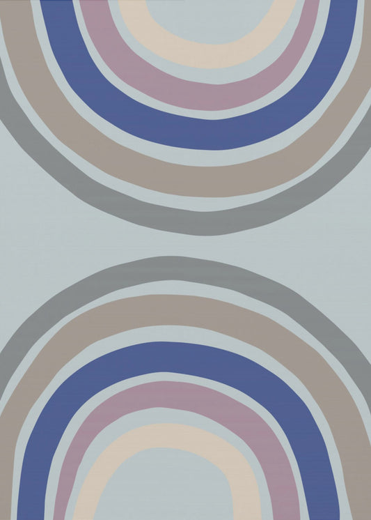Dubbele Regenboog Blauw | Canvas
