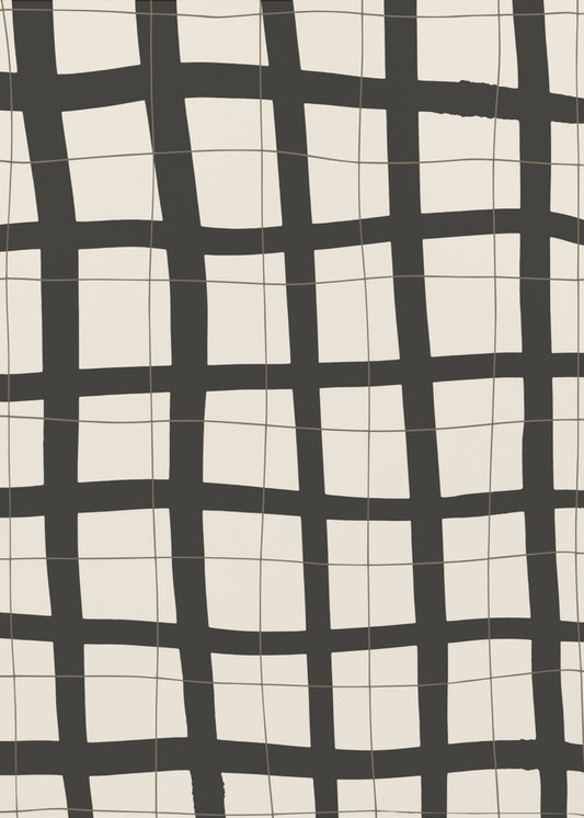 Zwart raster | Canvas