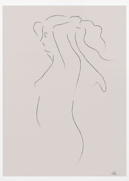 Schets van een vrouw | Canvas