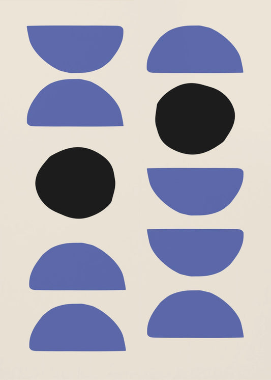 Blauwe vormen | Canvas