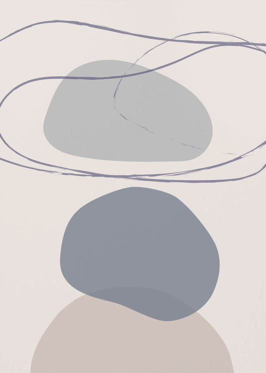Nieuwe Vormen Blauw Nr. 4 | Canvas