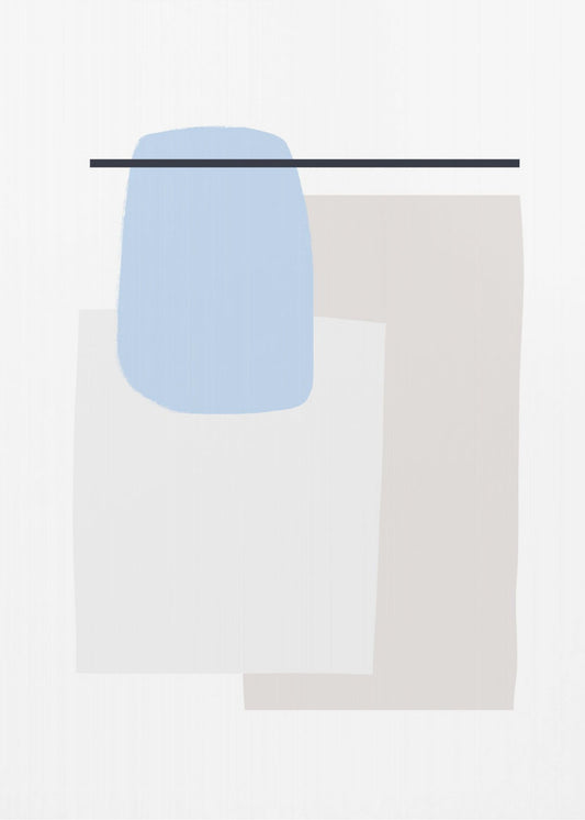 Geometrische vormen met zachte pastelkleuren | Poster