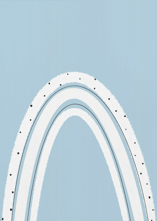 Zwart-witte regenboog | Canvas