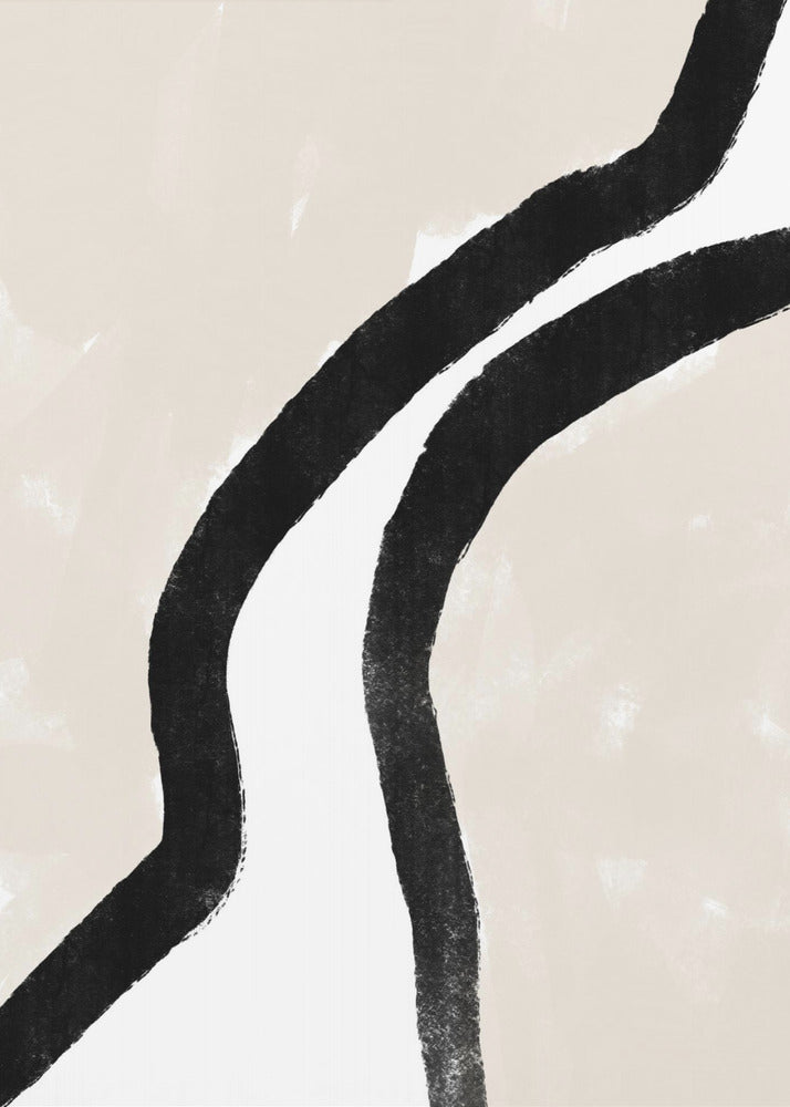 Dikke zwarte lijnen | Canvas