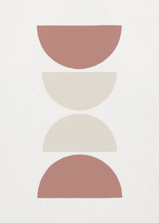 Stacked Half Circles in Earthy Tones | Poster