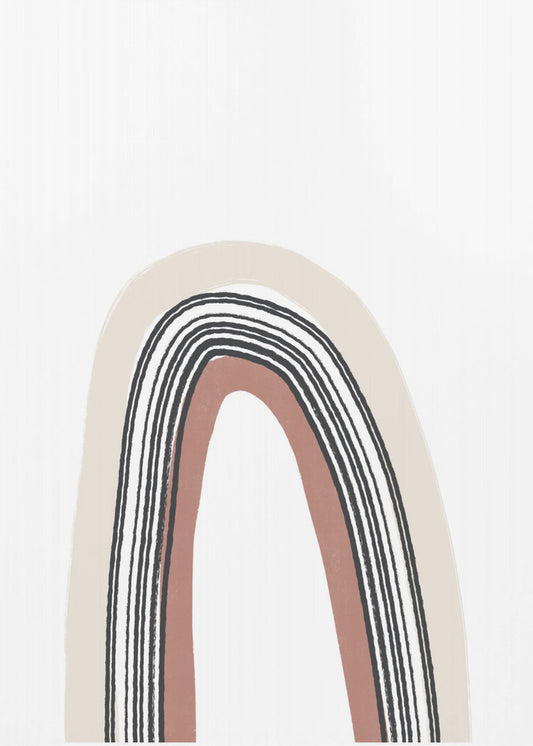 Simple Arch With Black Lines | Poster