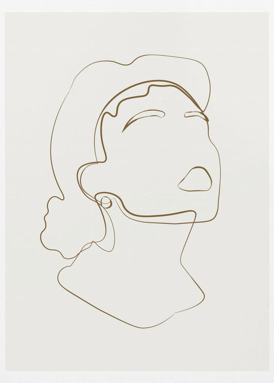 Abstract Face Line Art | Canvas