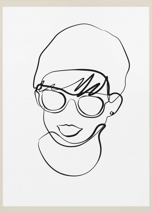 Portret van een moderne vrouw | Poster