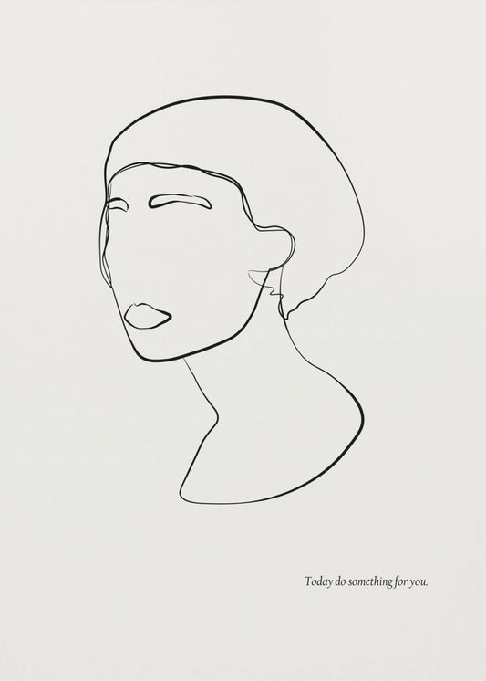 Abstract vrouwelijk portret | Poster