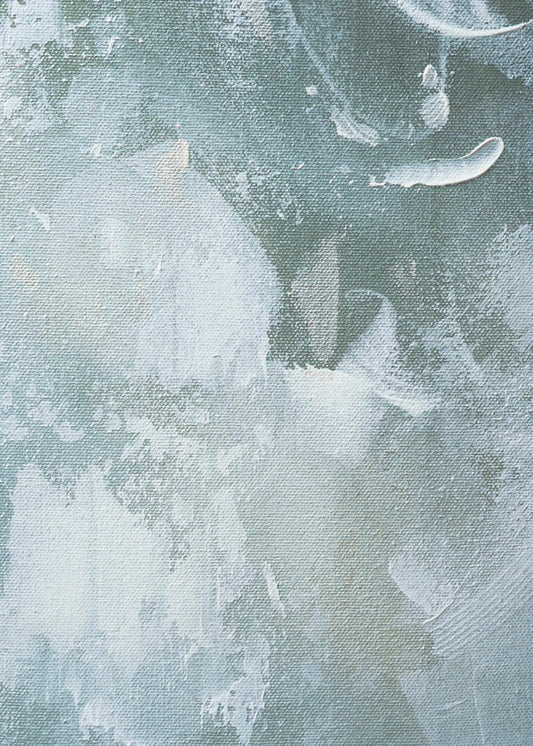 Groen en wit acryl | Canvas