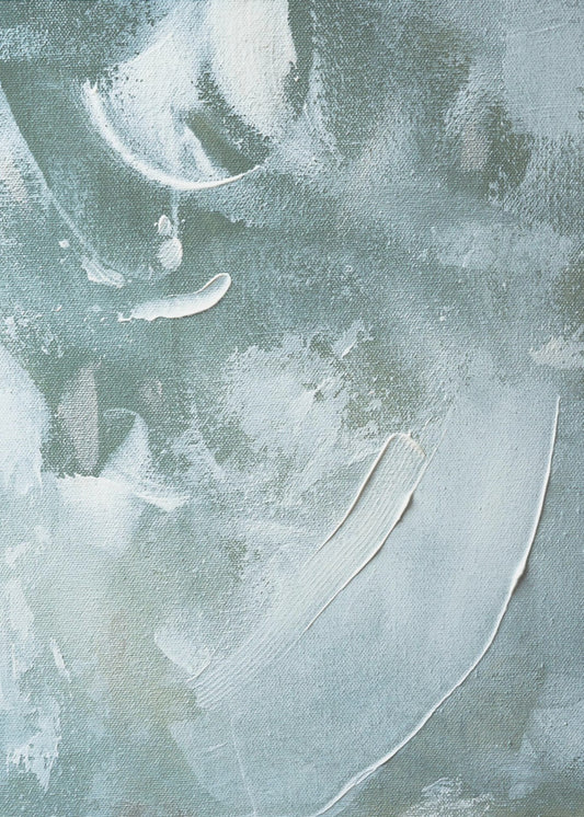 Groen en wit acryl | Canvas