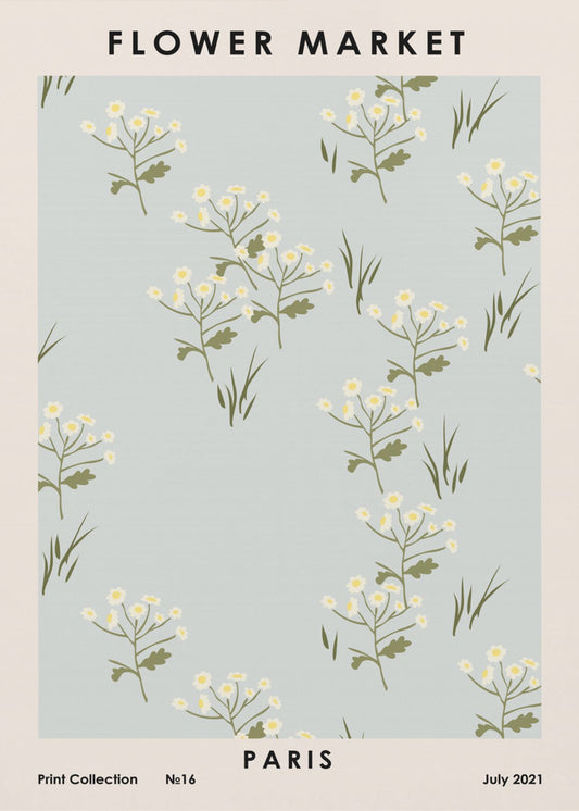 Bloemenmarkt Parijs | Poster