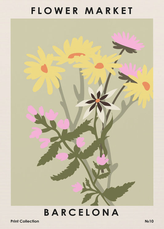 Bloemenmarkt Barcelona | Poster