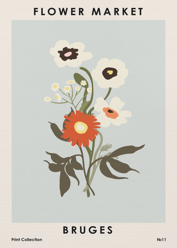 Bloemenmarkt Brugge | Poster