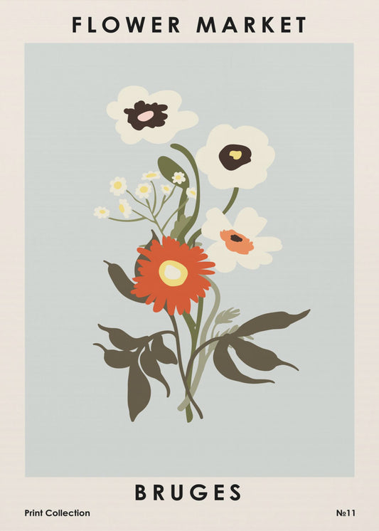 Bloemenmarkt Brugge | Poster