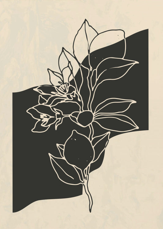 Abstracte bloem 4 | Canvas