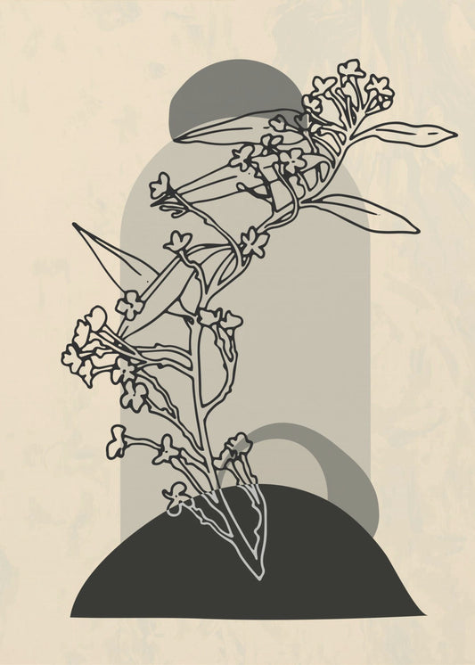 Abstracte bloem 5 | Canvas