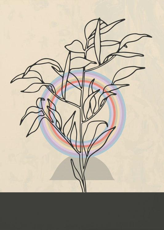 Abstracte bloem 2 | Canvas