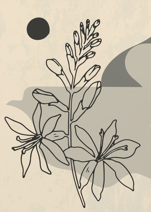 Abstracte bloem 1 | Canvas