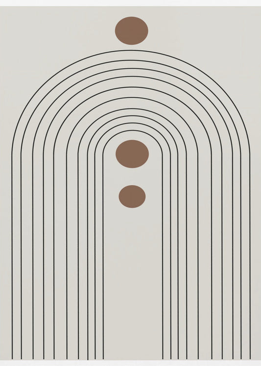 Retro Regenboog Echoes | Canvas