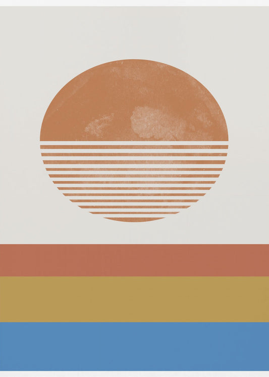 Gestreepte Horizon Zon | Canvas