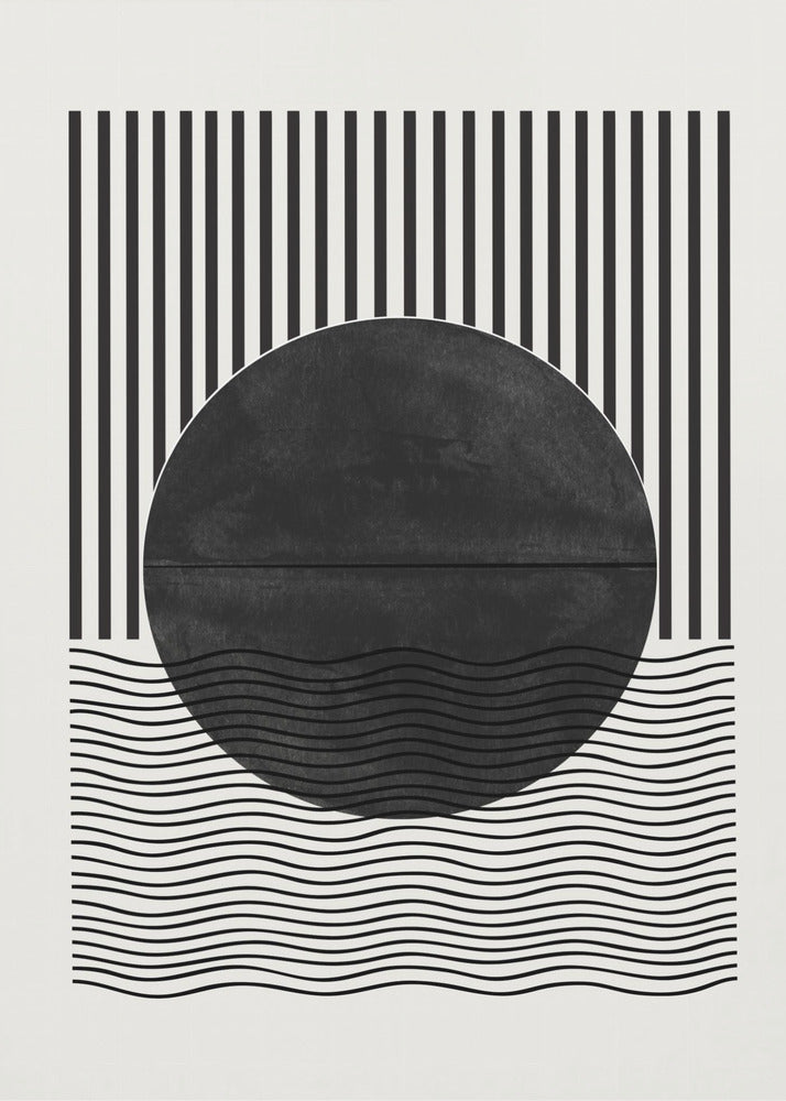 Monochrome zonsverduistering | Canvas