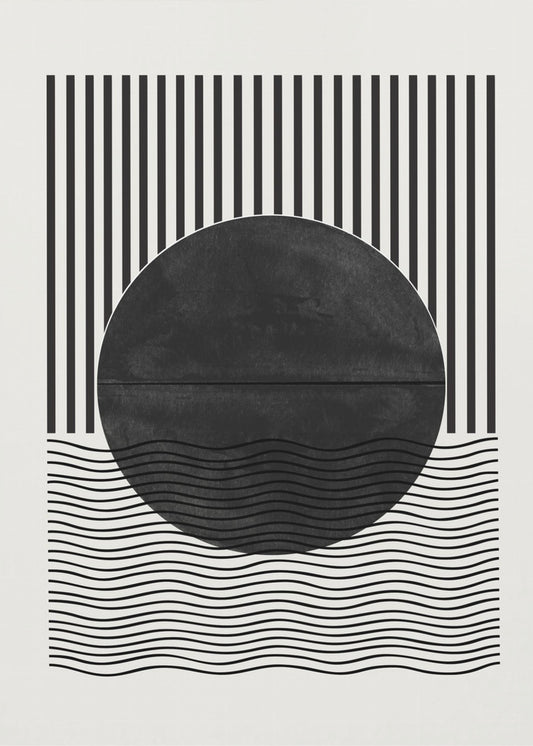 Monochrome zonsverduistering | Canvas