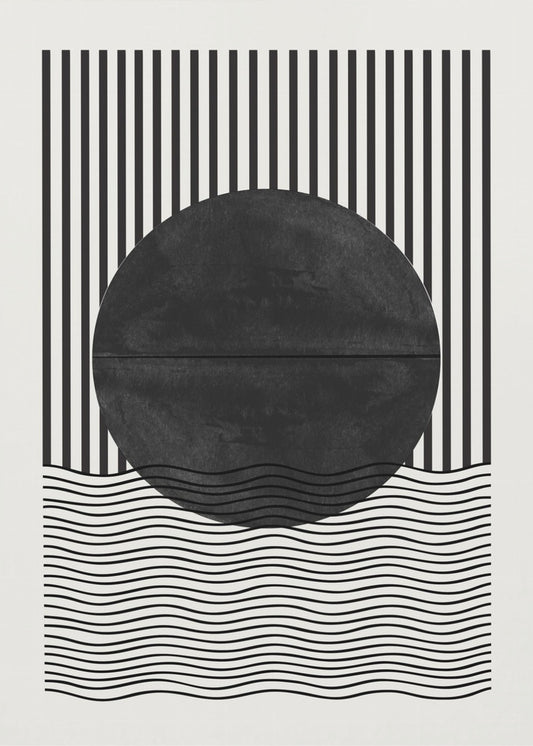 Monochrome zonsverduistering | Canvas