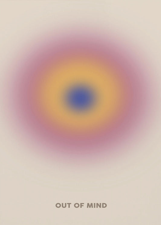 Kleurrijke concentrische gloed | Poster