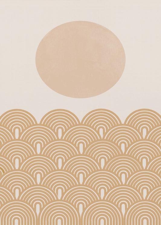 Gouden Zonnegolven | Canvas