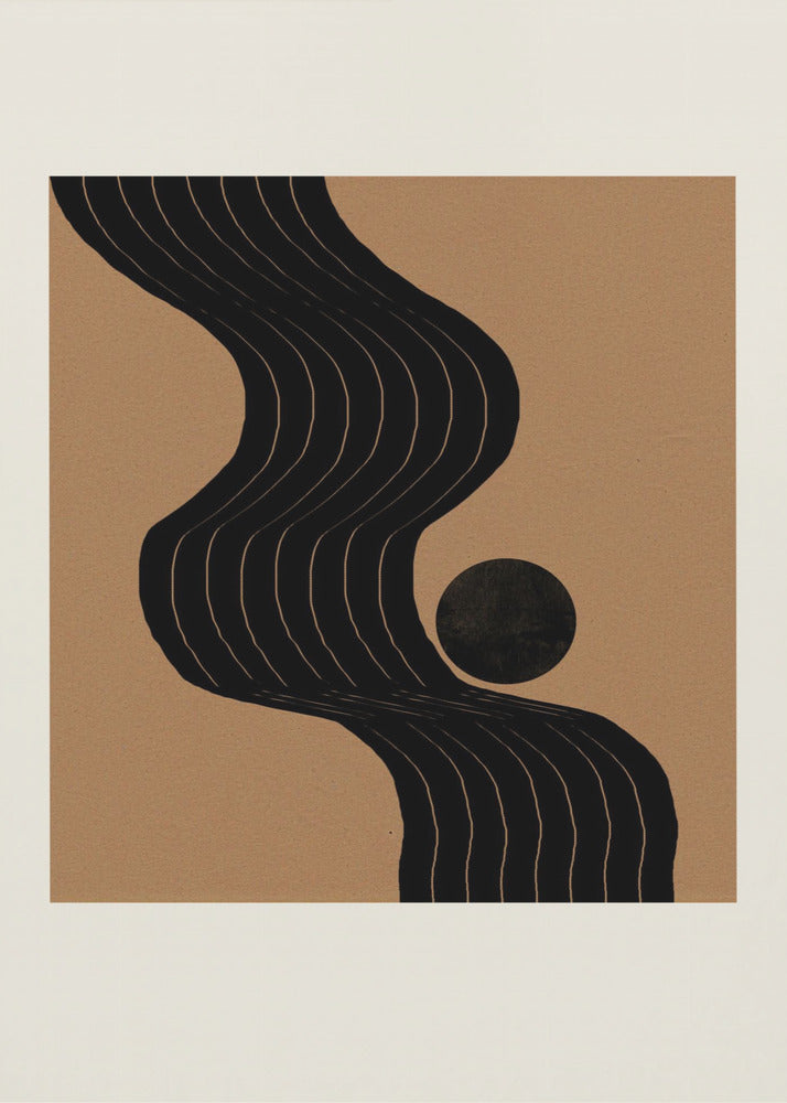 Harmonie van het gebogen pad | Poster