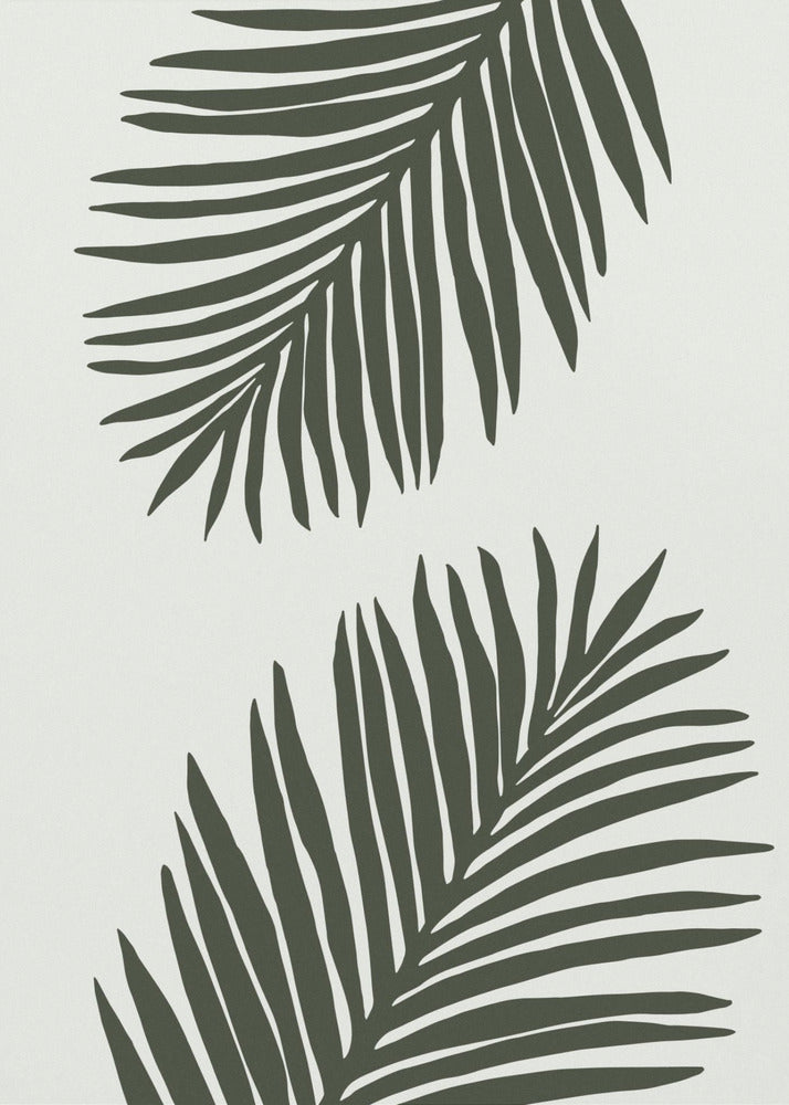 PALMBLAD 04 GROEN | Canvas