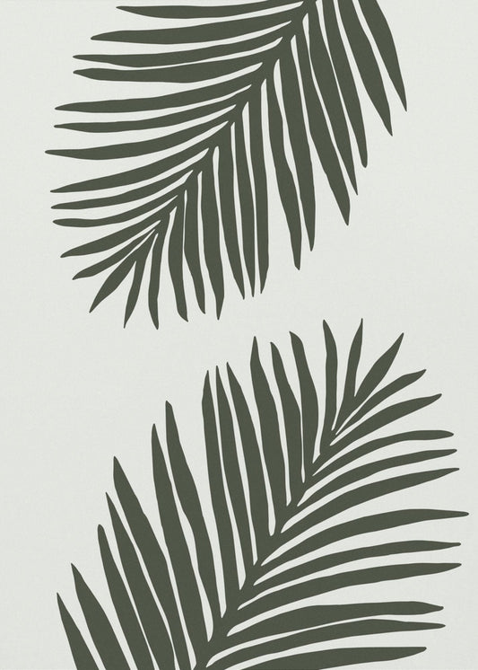 PALMBLAD 04 GROEN | Canvas