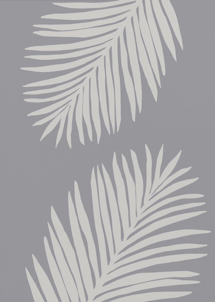 PALMBLAD 03 MEDIUM GRIJS | Canvas