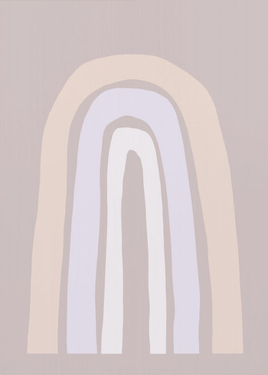 Zachte pasteltinten en organische vormen | Poster