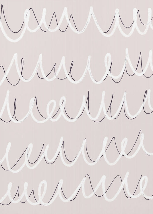 Gebogen Doodle Golven | Canvas