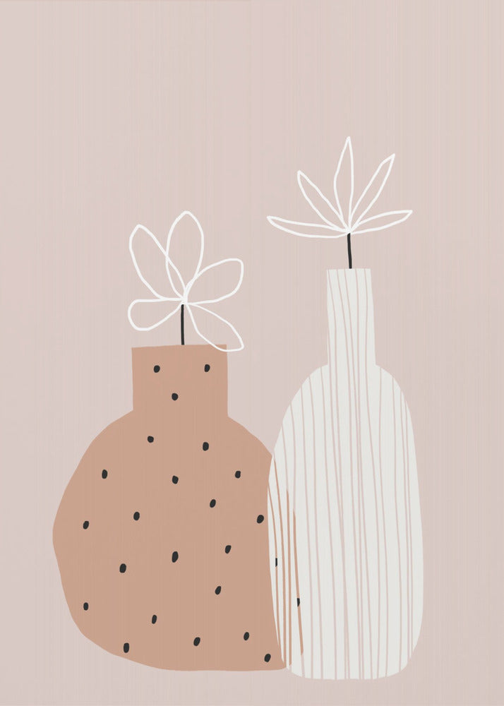 Minimalistische dubbele vazen | Canvas