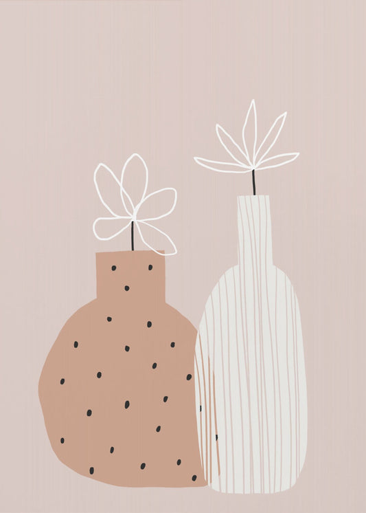 Minimalistische dubbele vazen | Canvas