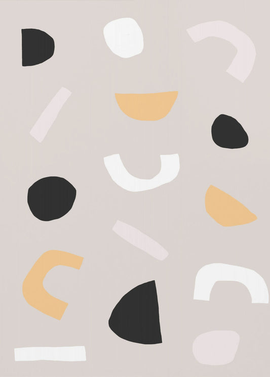 Geometrische vormen in neutrale tinten | Canvas