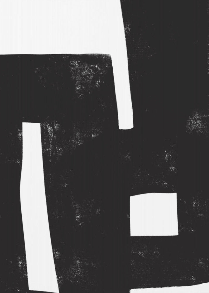 Zwart-wit doolhof | Canvas