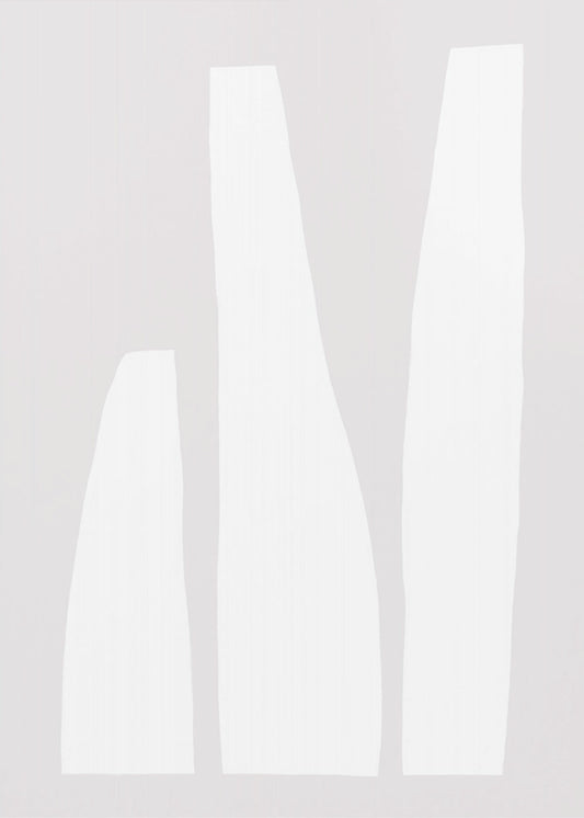 Minimalistische witte vormen | Canvas