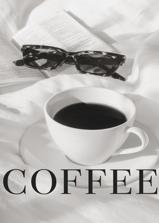Koffie op bed | Canvas